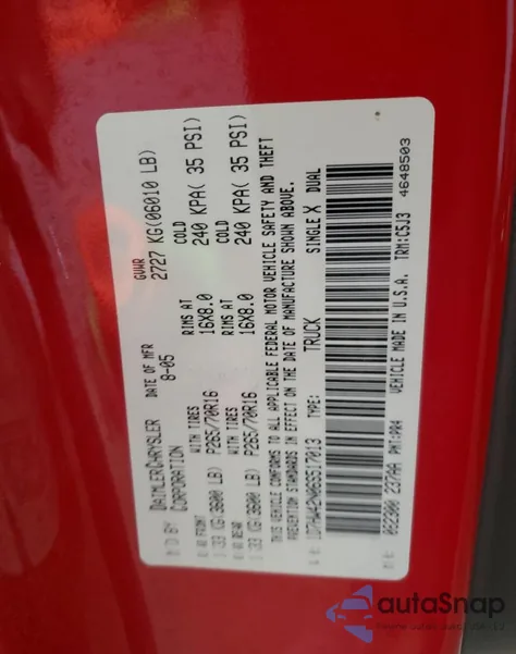 2006 Dodge Dakota Slt z USA, uszkodzony, nr VIN 1D7HW42N06S517013